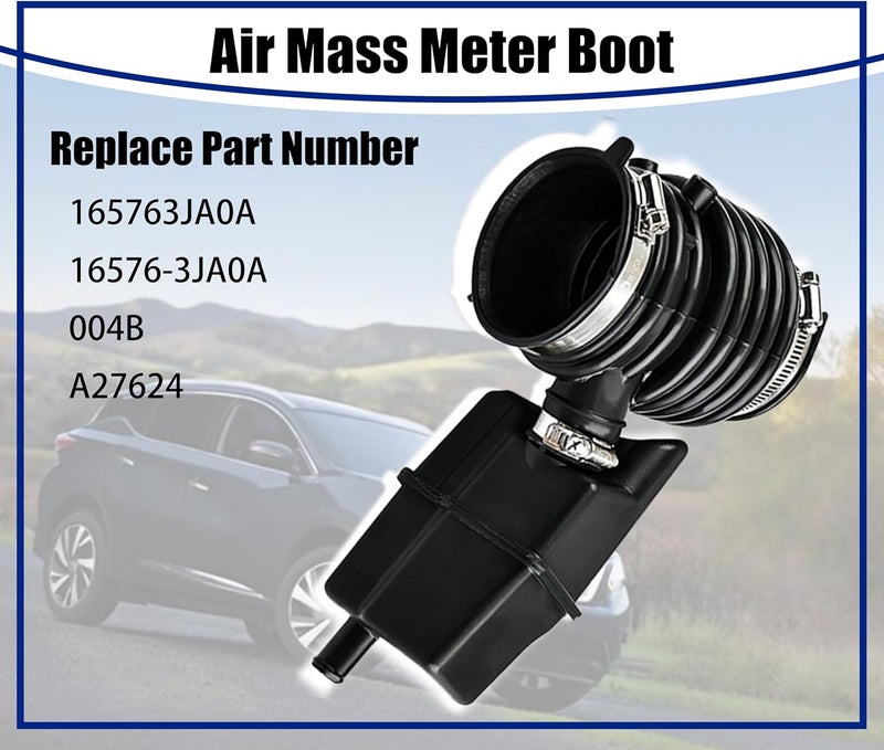 KOWCKAA Engine Air Intake Hose 165763JA0A 16576-3JA0A 004B A27624 for Nissan Murano 2015-2023 Pathfinder 2013-2016 Infiniti QX60 JX35 - Replacement Part to Keep Your Vehicle Running Smoothly - Image 2